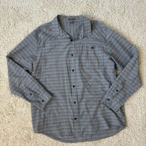 Toad&Co Men's Shirt XL Long Sleeve Button Down Blue Striped Toad and Co
